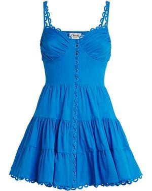Charo Ruiz Cotton-Blend Angy Mini Dress - Blue