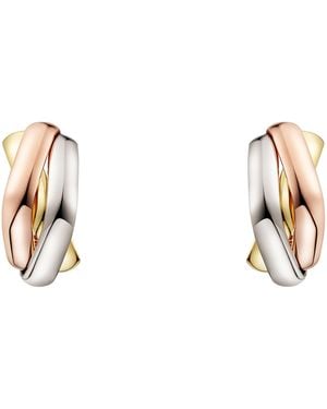 Cartier Rose And Trinity Box Earrings - Natural