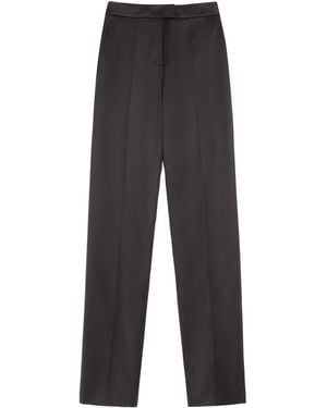 Valentino Stretch-Silk Pleated Trousers - Grey