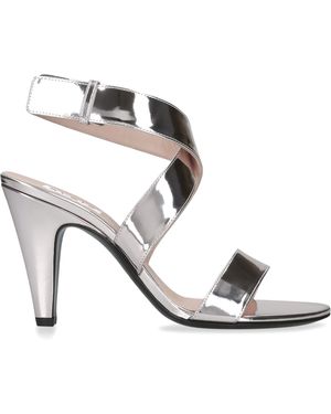 Alaïa Metallic Leather Cone Sandals 90