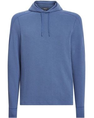 Ralph Lauren Waffle-Knit Performance Hoodie - Blue