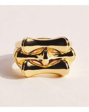 Eddie Borgo Plated Bambù Signet Ring - Metallic