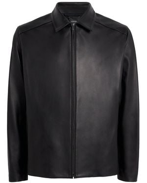Vince Lamb Leather Jacket - Black
