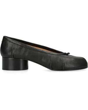 Maison Margiela Suede Tabi Ballerina Court Shoes 30 - Black