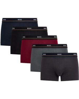 BOSS Cotton-Stretch Essential Trunks - Black