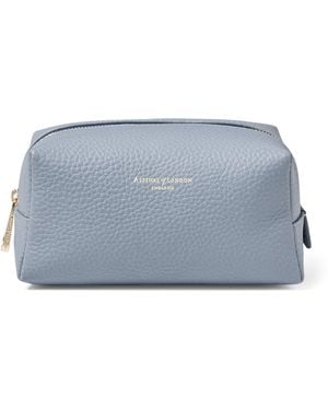 Aspinal of London Medium Grained Leather Cosmetics Case - Blue