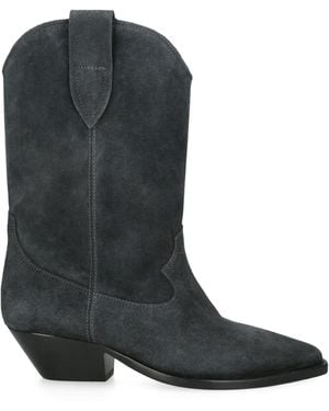 Isabel Marant Suede Duerto Cowboy Boots 40 - Black