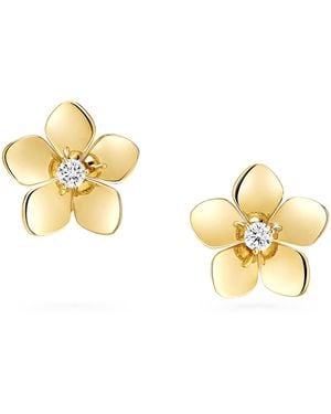 Graff Mini And Diamond Wild Flower Earrings - Metallic