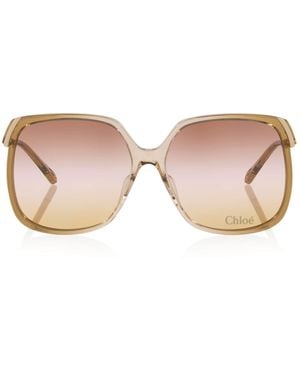 Chloé Acetate Ch0286S Rectangle Sunglasses - Brown