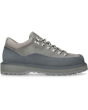 Diemme Leather Cornaro Due Gomma Low-Top Boots - Grey