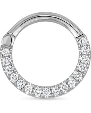 Maria Tash Diamond Horizontal Eternity Hoop Earring - Metallic