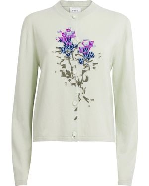 Barrie Cashmere Thistle Cardigan - White