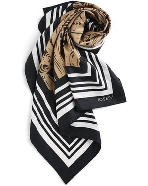 JOSEPH Large Silk Briar Scarf - Black