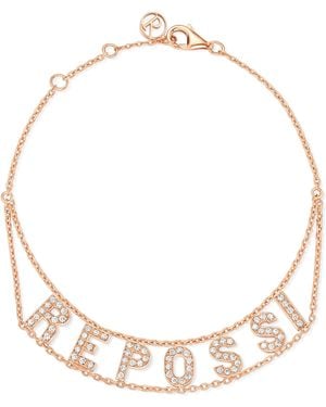 Repossi And Diamond Chain Bracelet - Metallic