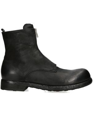 Officine Creative Leather Bulla Ankle Boots - Black