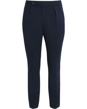 Ralph Lauren Tech Knit Pleated Trousers - Blue
