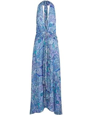 RIXO London Chiffon Alaina Maxi Dress - Blue
