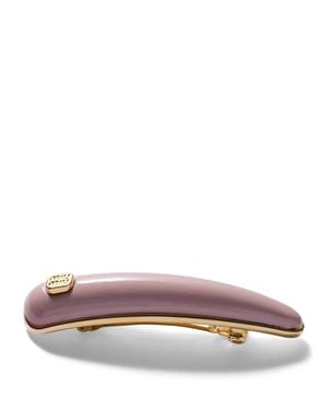 Miu Miu Patent Leather Logo Hair Clip - Pink