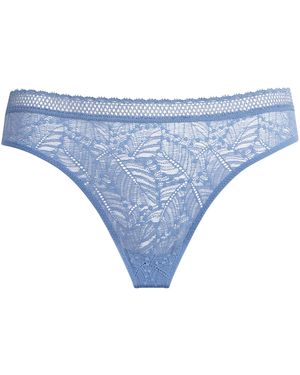Simone Perele Lace Comète Tanga Thong - Blue