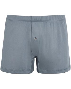 Zimmerli of Switzerland Sea Island Cotton Boxer Shorts - Blue