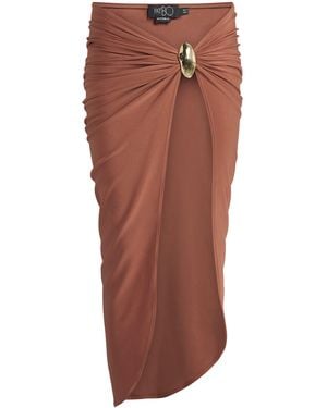 PATBO Golden Dune Maxi Beach Skirt - Brown
