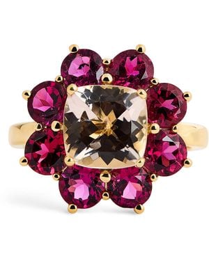 Jennifer Meyer And Rubellite Flower Ring - Purple