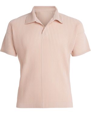 Homme Plissé Issey Miyake Pleated Polo Shirt - Pink