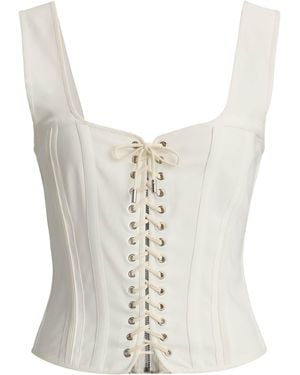 Ralph Lauren Cotton-Blend Kat Corset Top - White