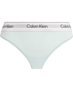 Calvin Klein Cotton-Blend Icon Thong - White