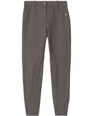 Burberry Stretch Cotton Herringbone Jodhpurs - Gray