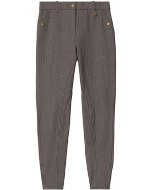 Burberry Stretch Cotton Herringbone Jodhpurs - Grey