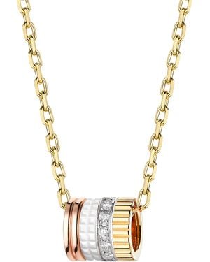 Boucheron Mixed And Diamond Quatre Edition Pendant Necklace - Metallic