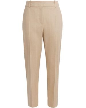 Eleventy Wool Stripe Straight Pants - Natural