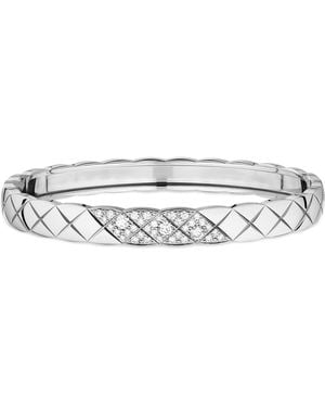 CHANEL And Diamond Coco Crush Bangle - Metallic