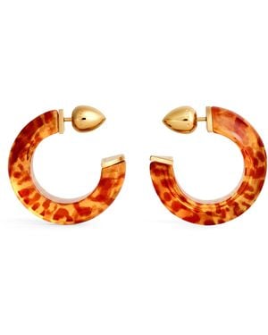 Alaïa Edge Hoop Earrings - Red