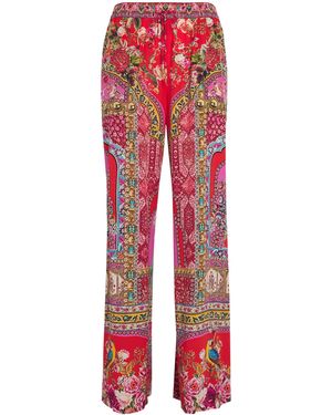 CAMILLA Silk Lounge Pants - Red
