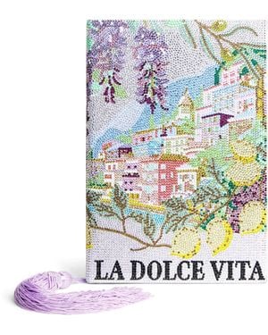 Judith Leiber Embellished Storybook Clutch Bag - White