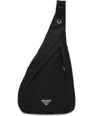 Prada Re-Nylon And Leather Backpack - Black