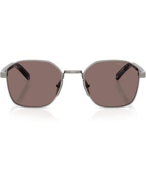 Prada Metal Geometric Sunglasses - Brown