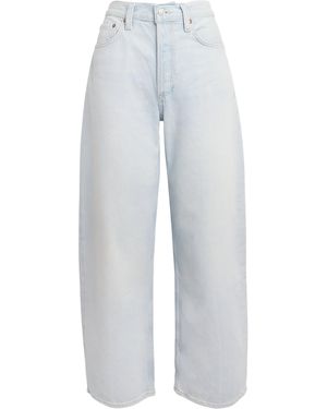 Agolde Arc Barrel-Leg Jeans - White