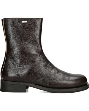 Our Legacy Leather Camion Ankle Boots - Black