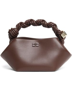 Ganni Mini Bou Top-Handle Bag - Brown