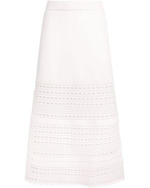 Jonathan Simkhai Open-Stitch Westly Midi Skirt - White