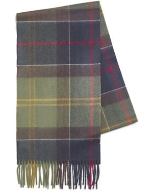 Barbour Cashmere Tartan Scarf - Gray