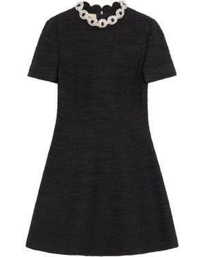 Valentino Embellished Mini Dress - Black