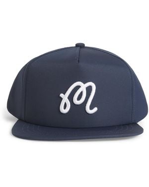 Malbon Embroidered M Snapback Cap - Blue