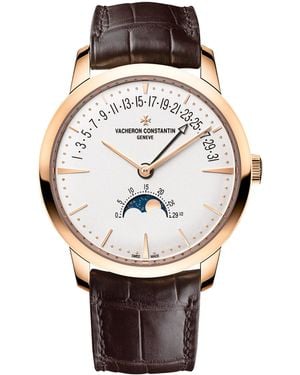 Vacheron Constantin Patrimony Moon Phase Retrograde Date Watch - Metallic