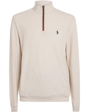 Ralph Lauren Cotton-Blend Quarter-Zip Jumper - White