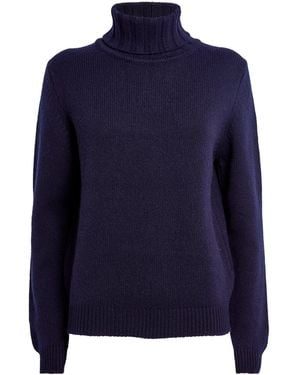 Harrods Cashmere Rollneck Jumper - Blue