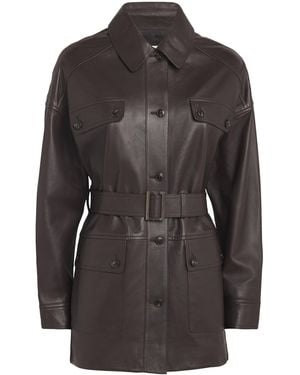 Yves Salomon Nappa Lambskin Safari Jacket - Black